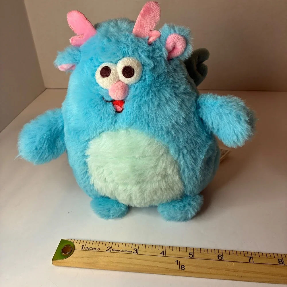 Lovely Chicken Fat Dundun Dungon Miniso Blue Plush Toy Dragon Stuffed Animal Kid
